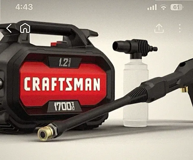 Craftsman 1700 PSI Corded Electric Cold Water Pressure Washer w/ Foam Cannon