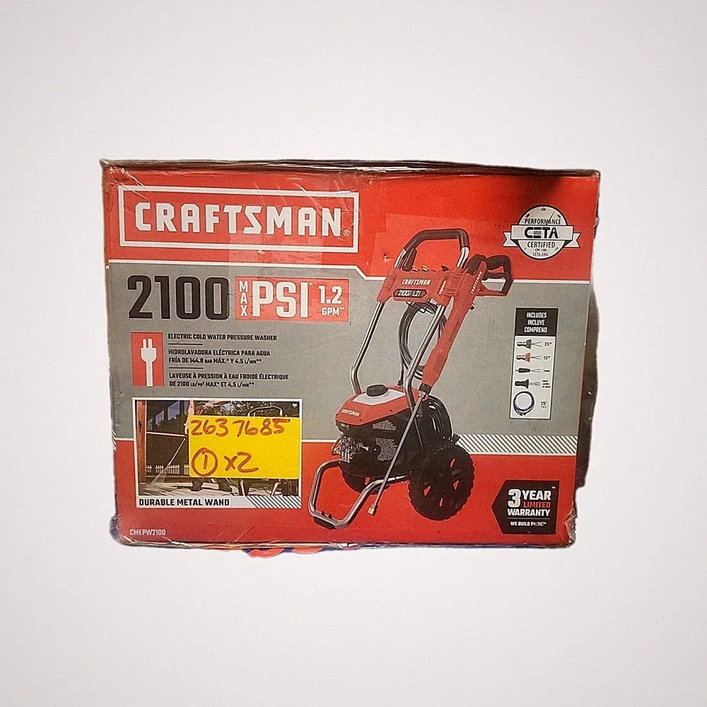 Craftsman 2100 Max Psi 1.2 Gpm Electric Cold Water Pressure Washer CMEPW2100