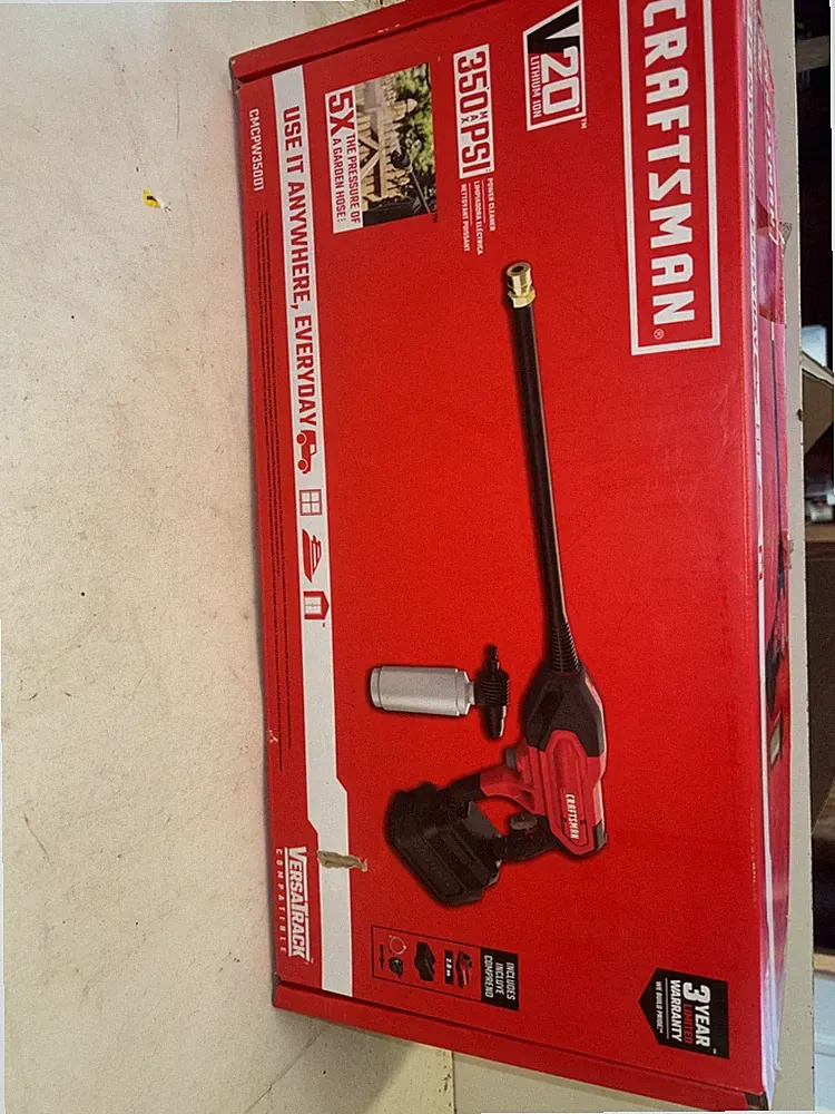 Craftsman V20 Battery Powered 350 PSI Pressure Washer. Open Box Kit. U 0004