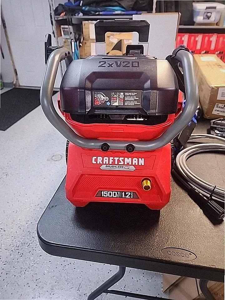 CRAFTSMAN V20 Brushless 1500 PSI 1.2 GPM Pressure Washer w/ Hose, Gun, Charger