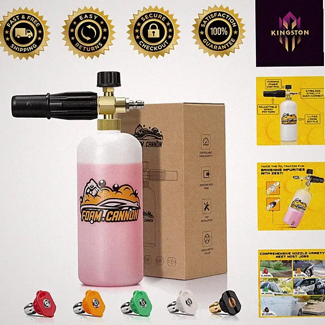 Customizable 1L Foam Cannon Kit Compatible with Gas & Electric Pressure Washers
