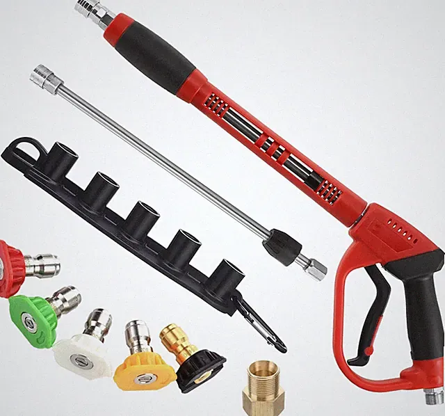 Deluxe Pressure Washer Gun, with Replacement Wand Extension, 5 Nozzle Tips, M22