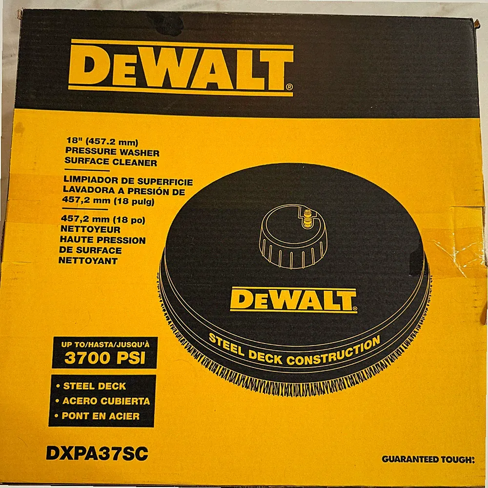 DEWALT 18 in. Surface Cleaner Pressure Washer Rated up to 3700 PSI DXPA37SC