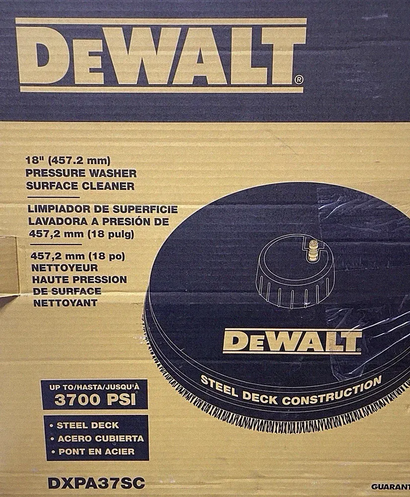 DEWALT 18 in Universal Surface Cleaner Cold Water Pressure Washer 3700 PSI Max