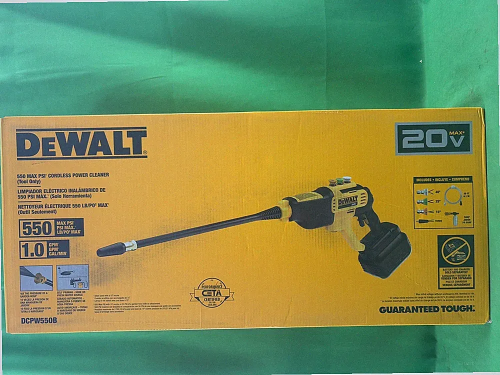 DEWALT 20V MAX 550 PSI Cold Water Pressure Washer (Tool only) (DCPW550B) (E17)