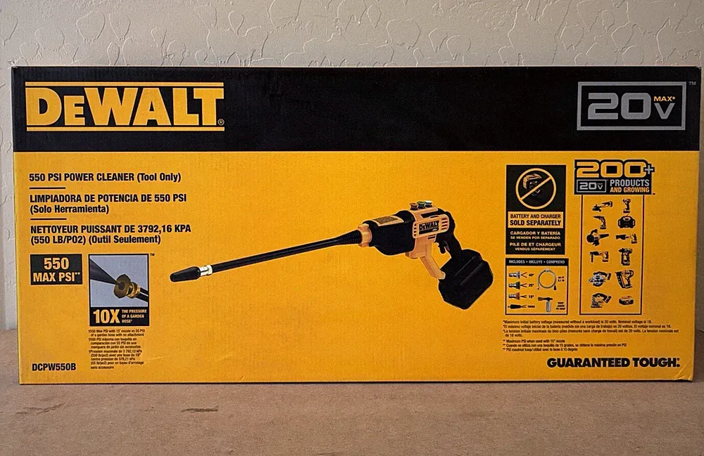 DEWALT 20V MAX Cordless Power Cleaner 550 PSI Black/Yellow DCPW550B
