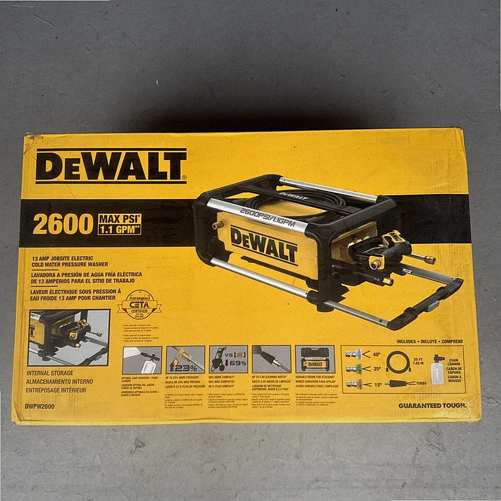 DEWALT 2600 PSI 1.1 GPM Cold Water Electric Pressure Washer New