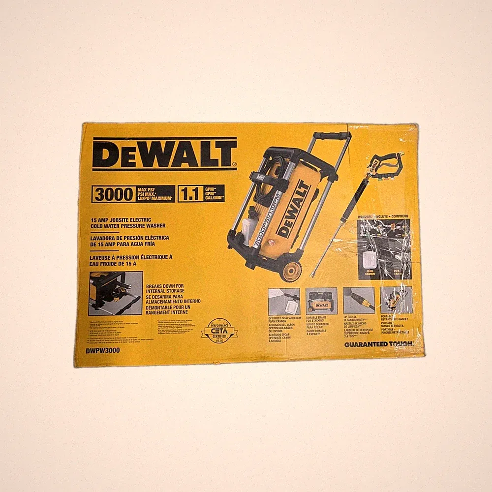 DeWalt 3000 PSI 1.1 GPM Electric Cold Water Pressure Washer Model# DWPW3000