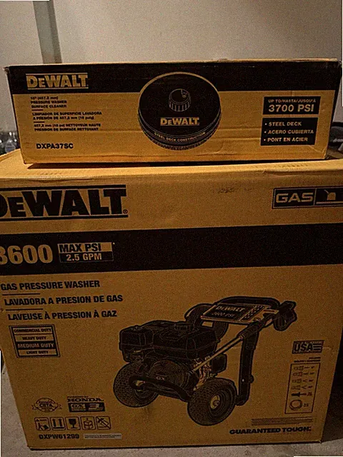 DEWALT 3600 PSI Gas Pressure Washer & Surface Cleaner SOLD TOGETHER - PICK UP