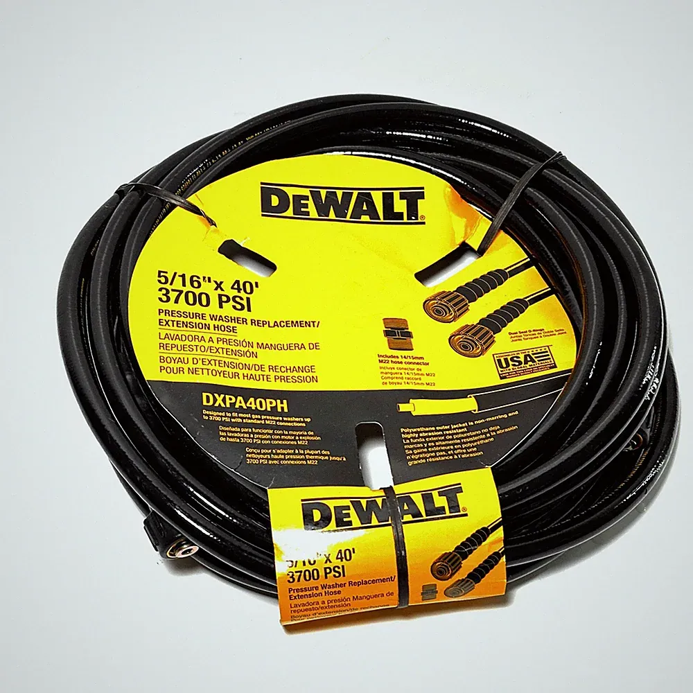 DEWALT 5/16" x 40' 3700 PSI Pressure Washer Replacement Extension Hose DXPA40PH