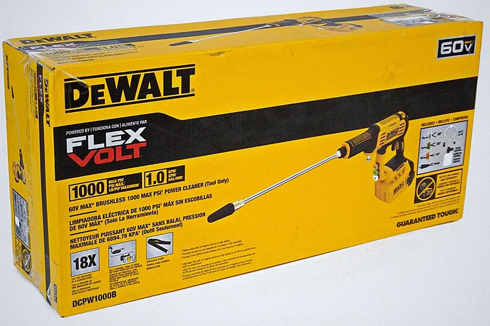 DeWalt DCPW1000B 60V Flexvolt 1000 PSI Cordless Pressure Washer (Tool Only) -N