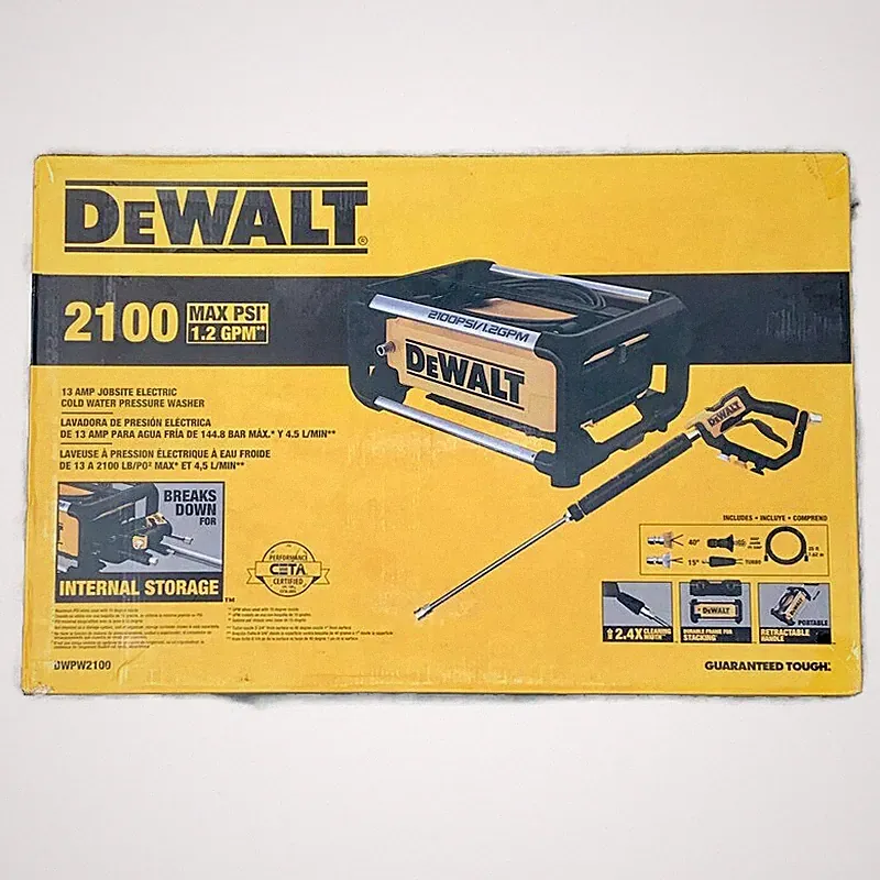 DEWALT DWPW2100 Corded 2,100-psi 1.2-gpm 13-Amp Jobsite Pressure Washer