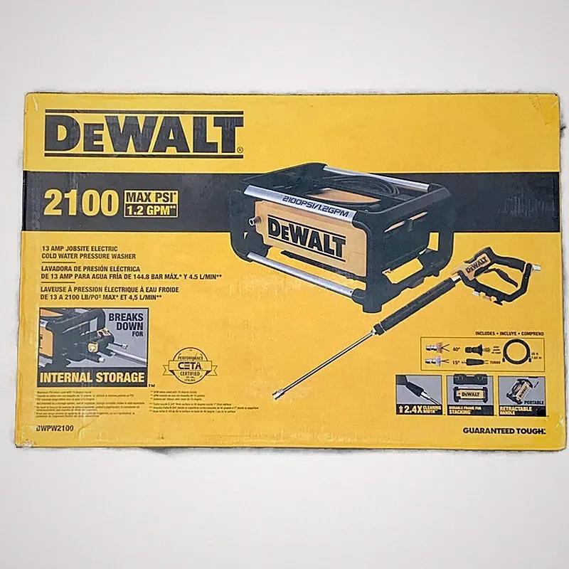 DEWALT DWPW2100 Corded 2,100-psi 1.2-gpm 13-Amp Jobsite Pressure Washer