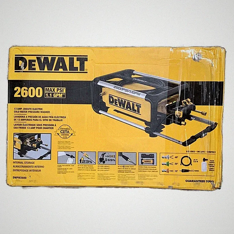DEWALT DWPW2600 2600-PSI 1.1-GPM Electric Jobsite Pressure Washer