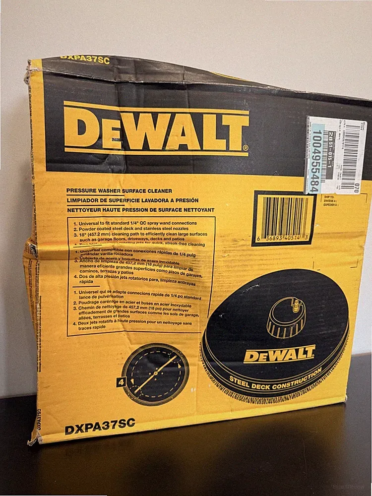 DEWALT DXPA37SC 18" Pressure Washer Surface Cleaner Up to 3700 PSI