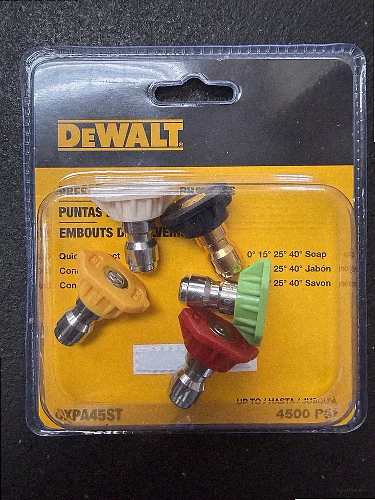 DeWALT DXPA45ST 4500 PSI Quick Connect Pressure Washer Spray Tips