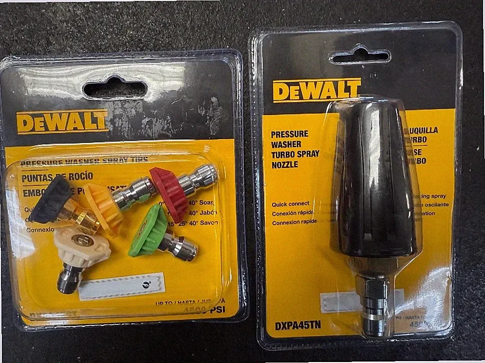Dewalt DXPA45TN + DXPA45ST 4500 PSI Pressure Washer Nozzles (LOT OF 2) NEW!