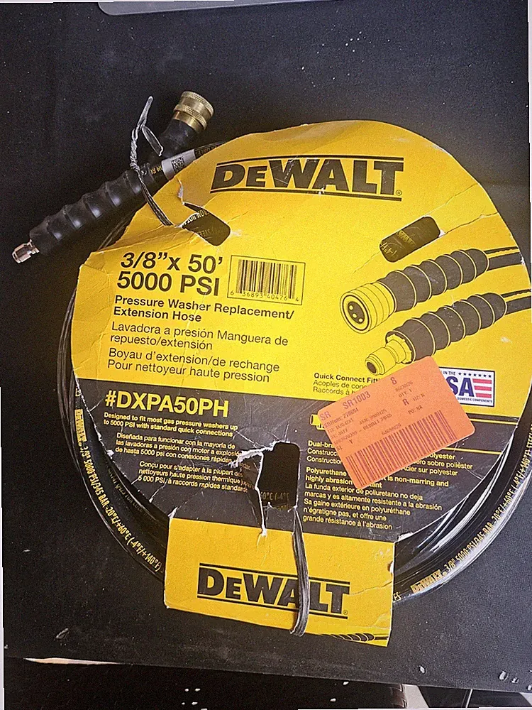 DEWALT DXPA50PH 3/8" x 50' 5000 PSI Pressure Washer Extension Hose