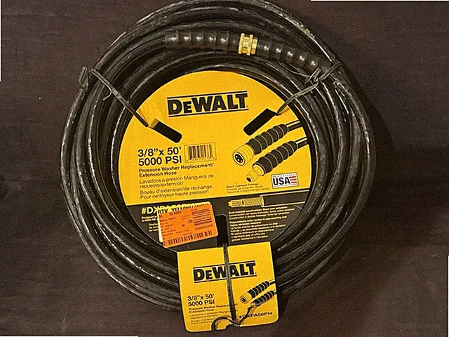DeWalt -- DXPA50PH -- 3/8" x 50' long 5000 PSI Pressure Washer Hose