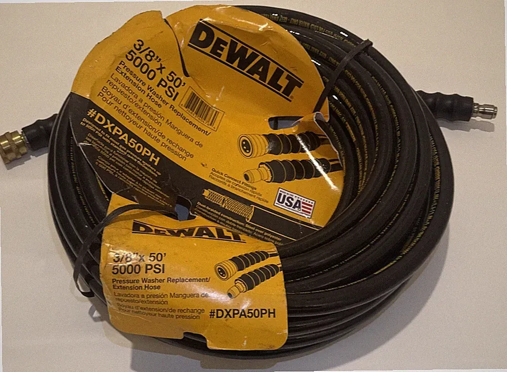 DEWALT Pressure Washers 3/8" x 50' Replacement/Extension Hose for Cold Water