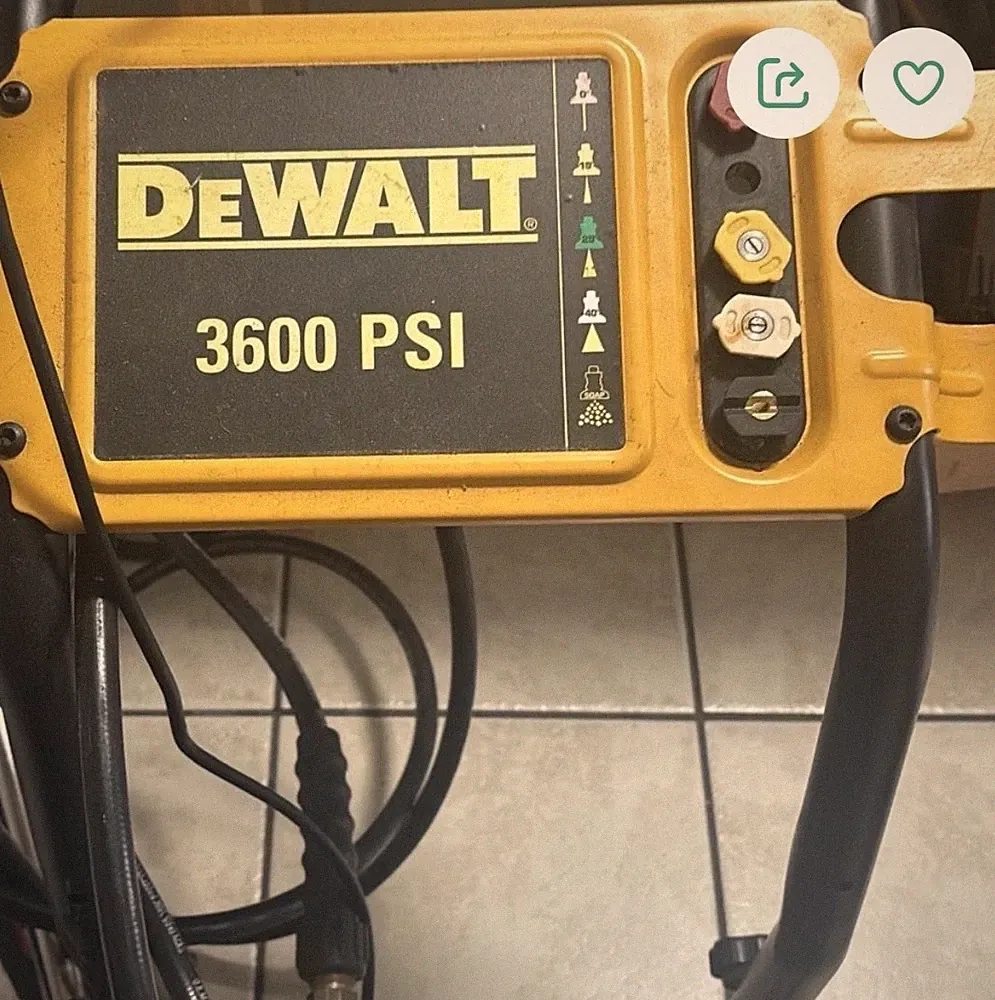 DEWALT Wheel-Mounted Gas Powered Pressure Washer 3600 PSI High Pressure Cleaner