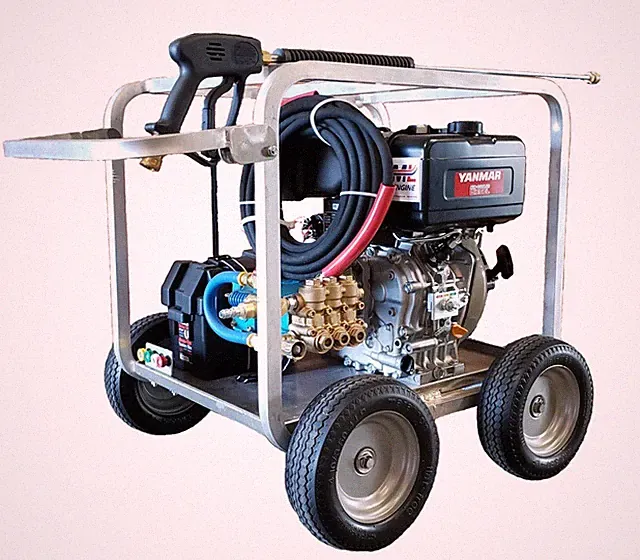 Diesel Pressure Washer 4000 PSI Yanmar with Electric Start & Wheel Kit
