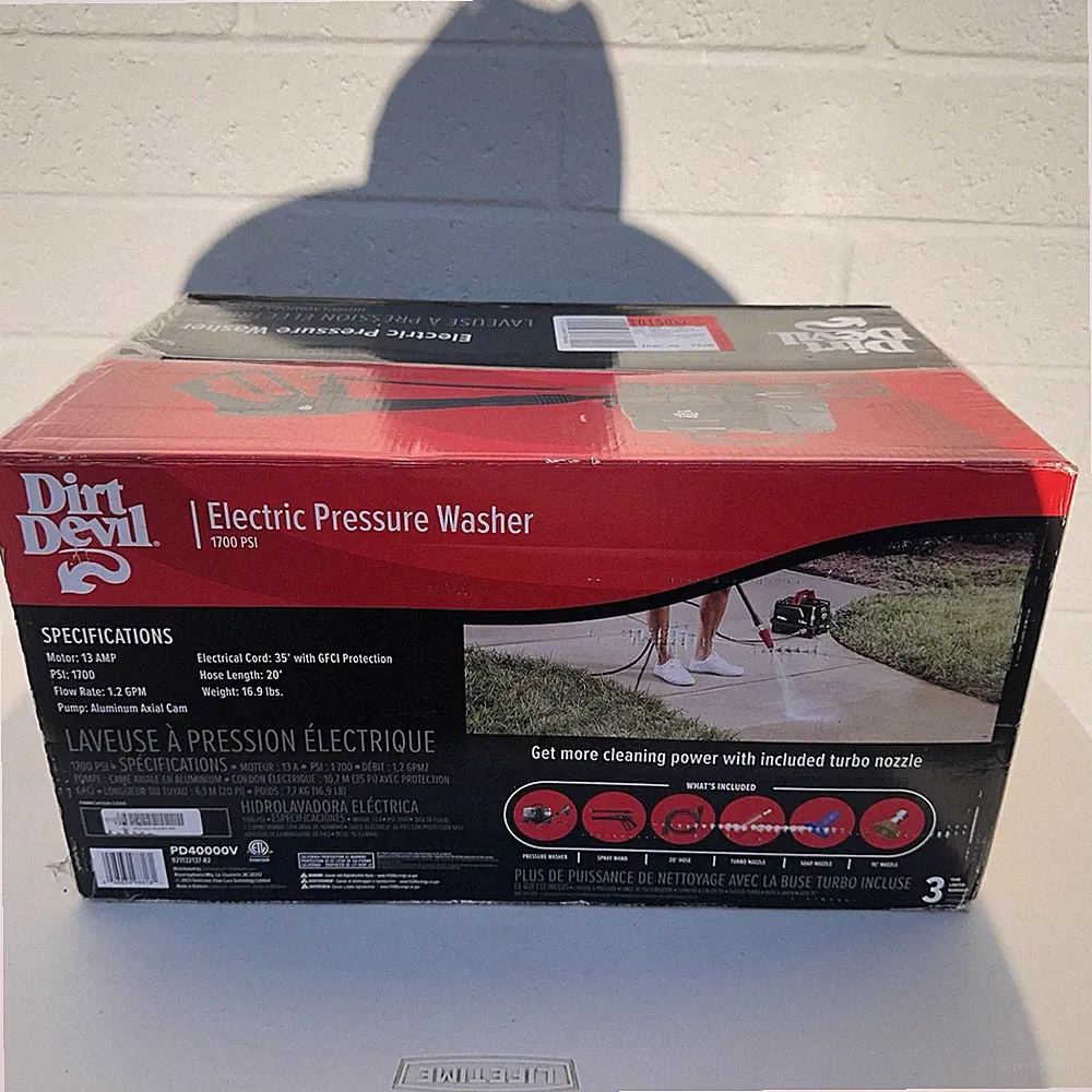 Dirt Devil 1700 PSI Electric Pressure Washer – Brand New in Box