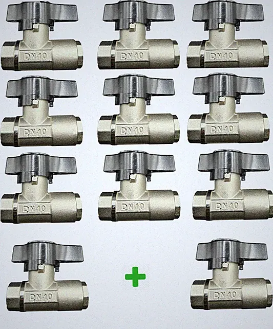 DN10 3/8" Premium Plated Brass Ball Valve Made In ITALY