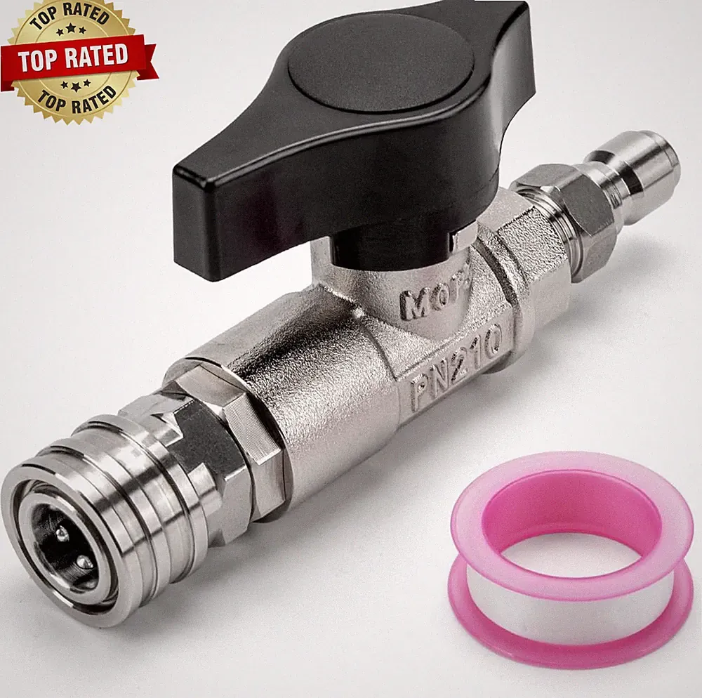 DN10 Ball Valve for Pressure Washer, 3/8" Quick Connect Ball Valve for Pressure
