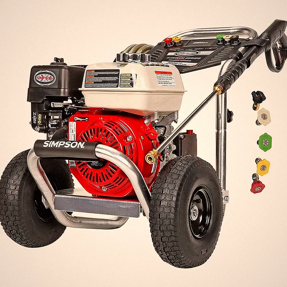 Driveway Cleaning Gas Pressure Washer - 3600 PSI Honda Engine 35 Hose