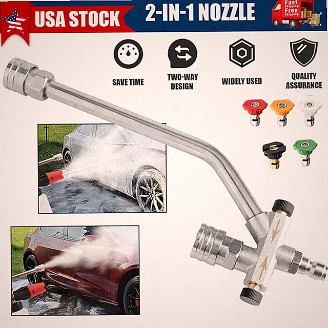 Dual-Connector Foam Cannon & 5 Nozzle Set for Pressure Washers