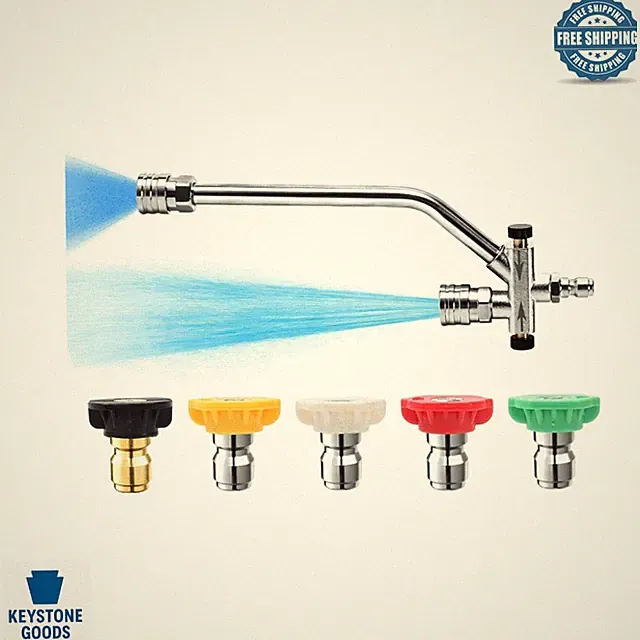 Dual-Connector Foam Cannon for Pressure Washers with 5 Nozzles