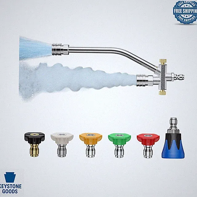 Dual-Connector Foam Cannon & Nozzle Set for Pressure Washers
