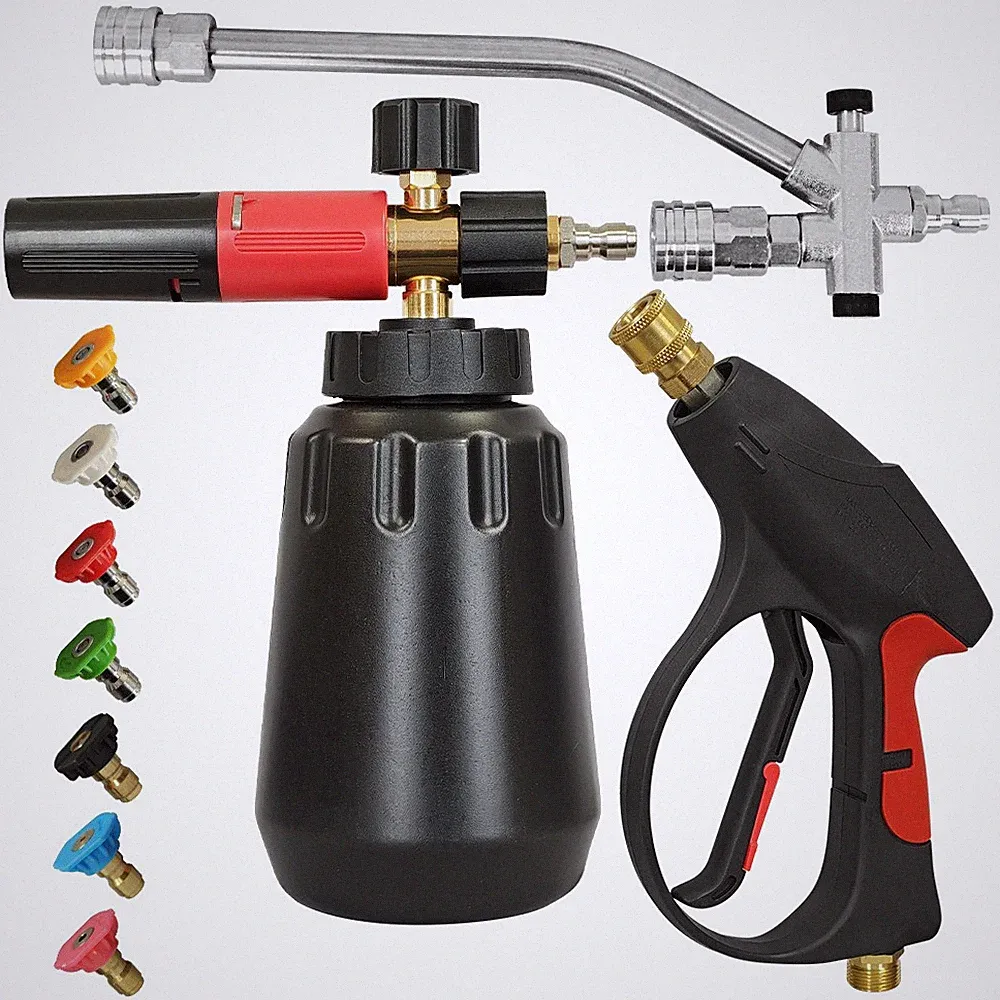 Dual Foam Cannon with Pressure Washer Short Gun, Foam Cannon Dual Connector A...