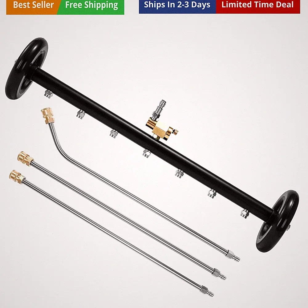 Dual-Function Undercarriage Cleaner, 24 Inch, Water Broom for Pressure Washer...