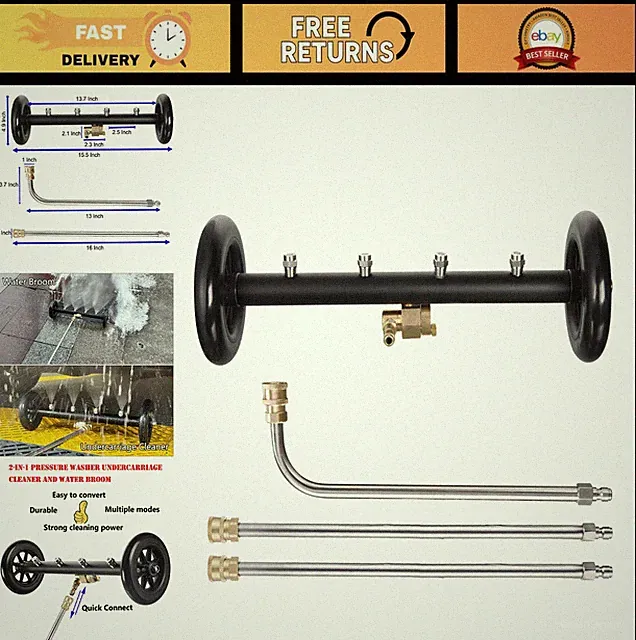 Dual-Function Undercarriage Cleaner & Surface Cleaner for Pressure Washer, 16