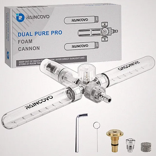 Dual Pure Pro Foam Cannon for Pressure Washer, Dual-Bottle Mini Soap Cannon f...
