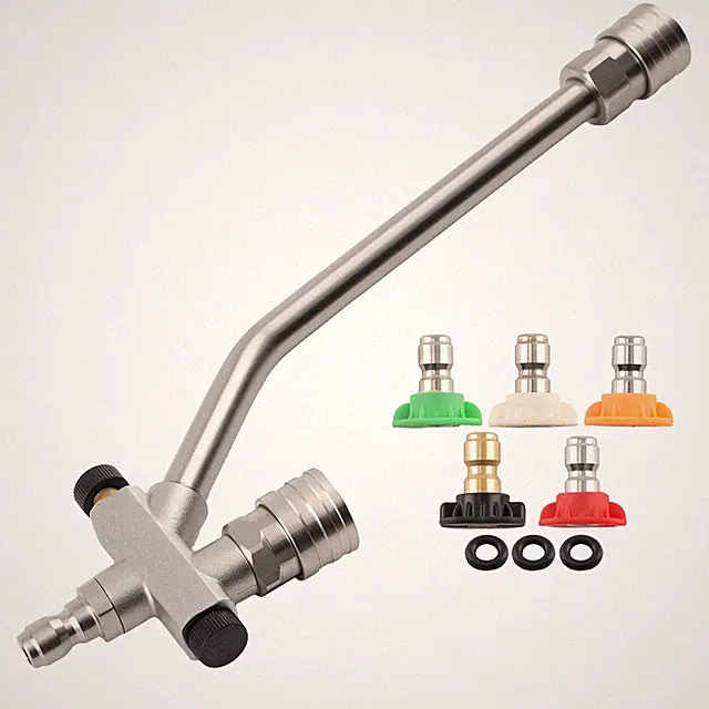 Dual Use Pressure Washer Wand Spray Lance with 5 Angle Nozzles 4000 PSI