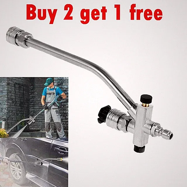 Dual Valve Foam Cannon Dual Spray Gun Stainless Steel Foam Lance Nozzle 1/4" US