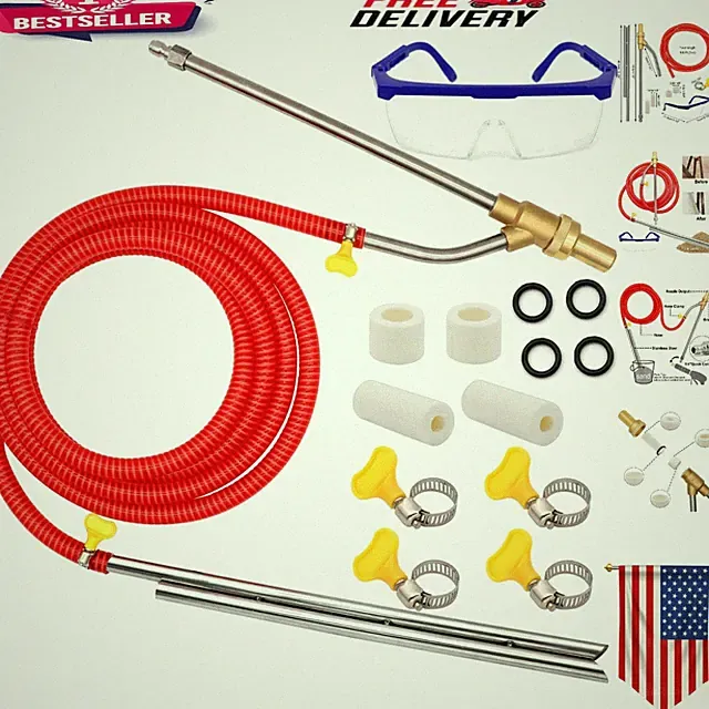 Durable 13-Piece Sandblasting Set with Replacement Ceramic Nozzles - 5000 PSI