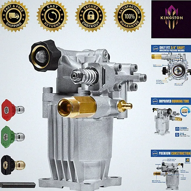 Durable 3/4" Shaft Pressure Washer Pump - 3300 PSI @ 2.5 GPM for Honda & More