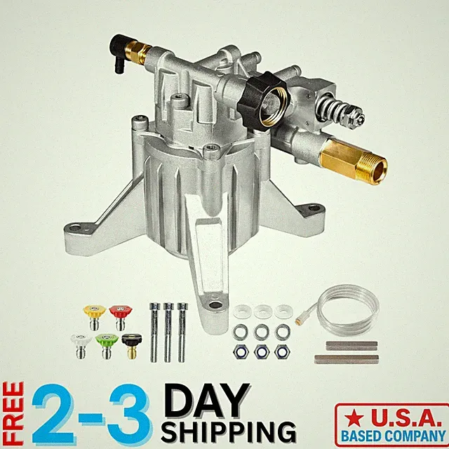 Durable 3000 PSI Pressure Washer Pump - 2.5 GPM Flow Rate, Adjustable Unloader