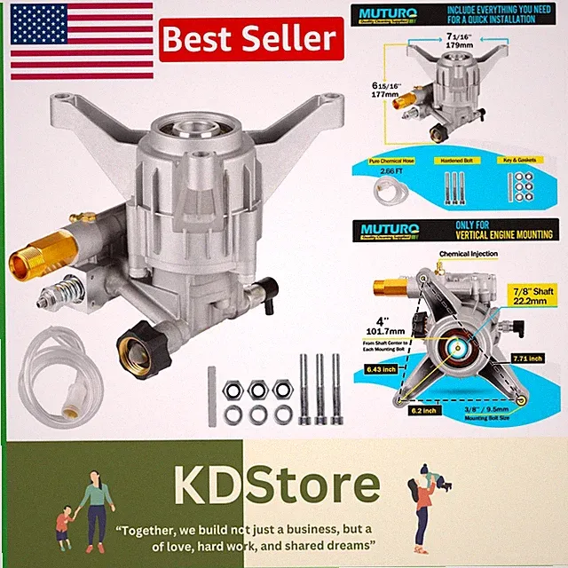 Durable 3000 PSI Replacement Pump for Gas Pressure Washers - Easy Install