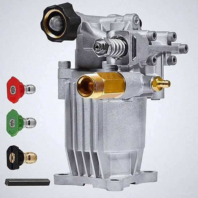 Durable Horizontal Pressure Washer Pump: 3300 PSI, 2.5 GPM - Engine Compatible