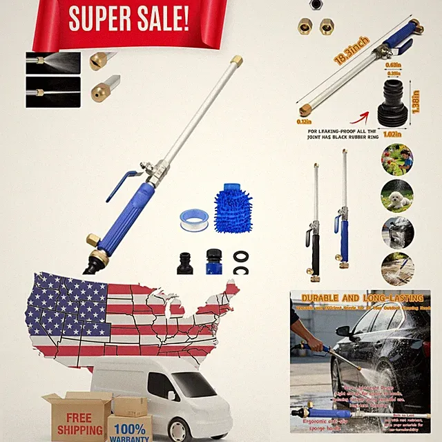 Durable Jet Flux Pro-Power Pressure Washer | Dual Nozzles for Versatile Cleaning
