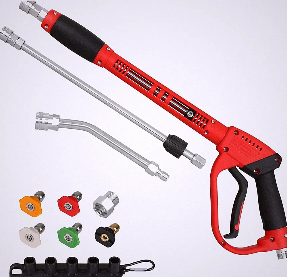 Durable Pressure Washer Gun with Replacement Wand, Power Washer Gun with 17 I...