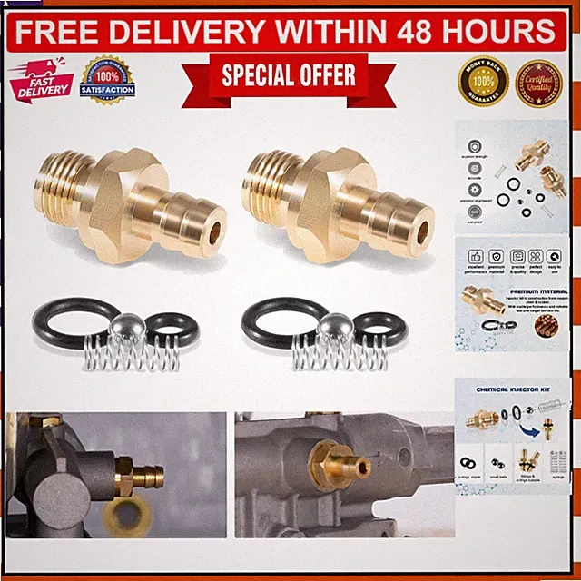 Durable Pressure Washer Injector Replacement Kit with Accessories - Easy Install