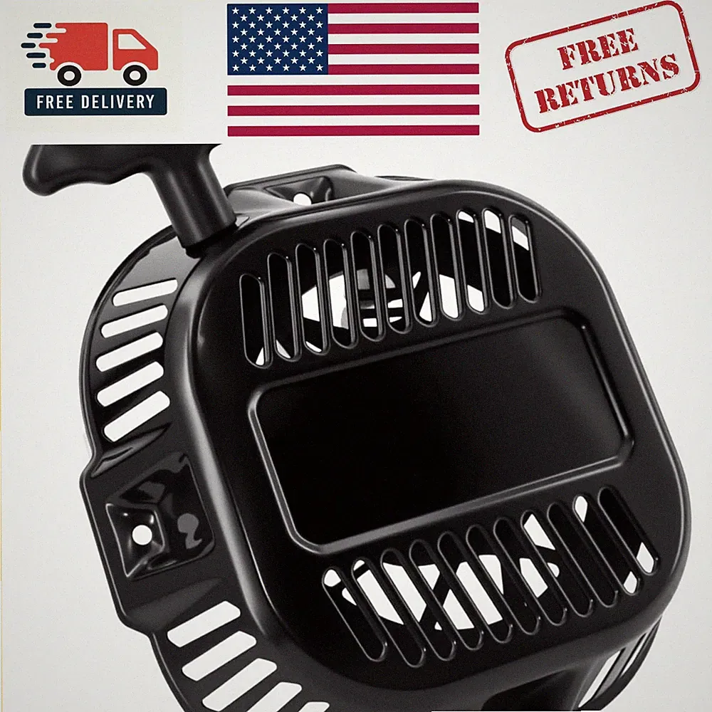 Durable Pull Cord Replacement for Generac Engines: 389cc-459cc - Black Finish