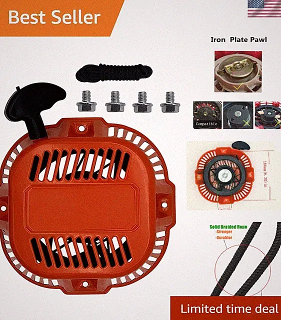 Durable Pull Start Assembly for Generac 196cc, 208cc, 212cc with OEM Pull Rope