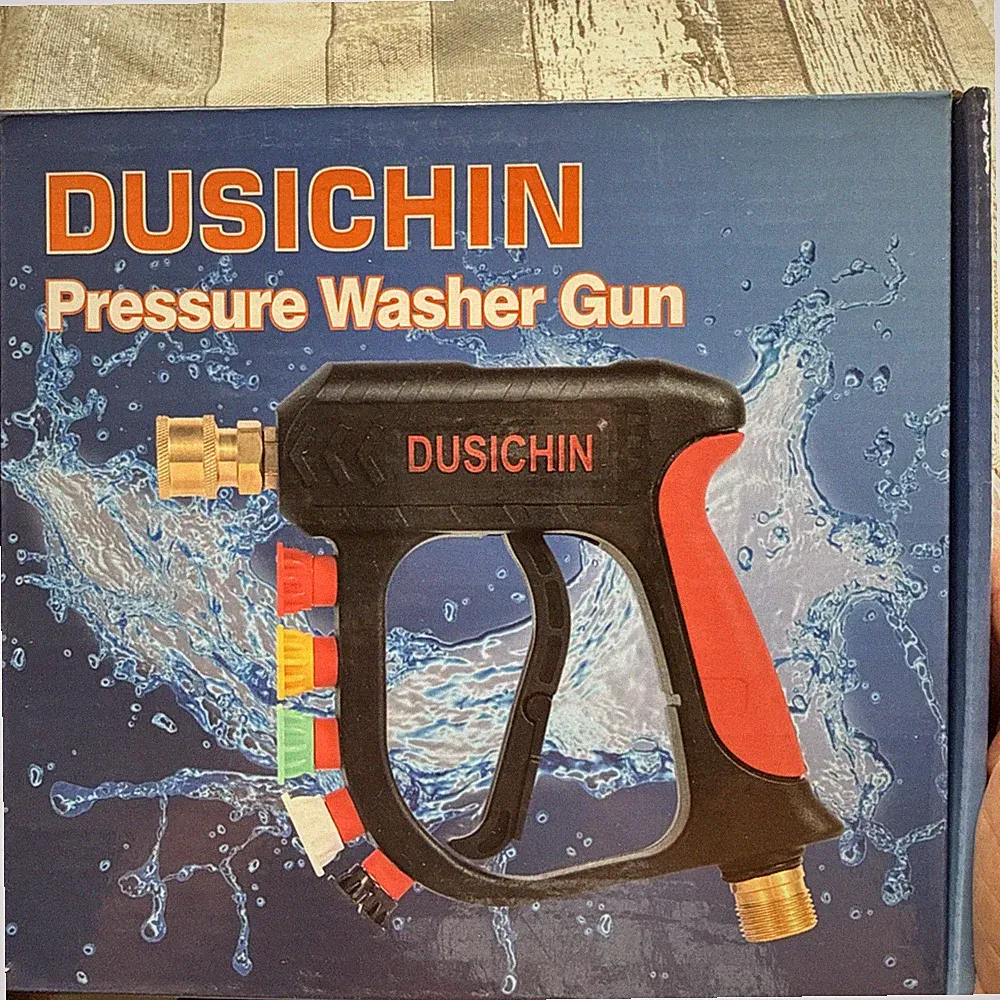 DUSICHIN DUS-2502 Short Wand High Pressure Washer Gun,3000 PSI Max, 5 Nozzles